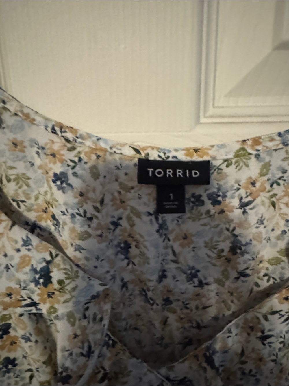torrid Yellow & Blue Floral Ruffle Camisole - Picture 2 of 3